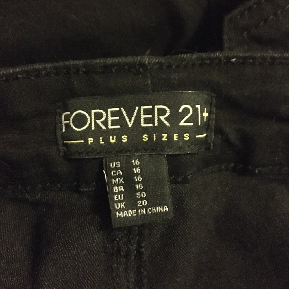 Forever 21+ black jeans size 16 - Picture 3 of 3